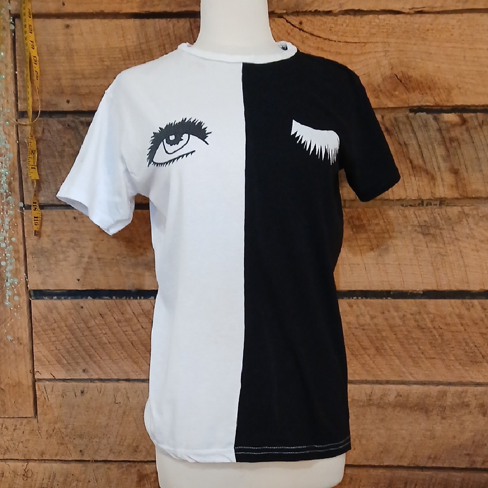 Black and White Graphic T-Shirt